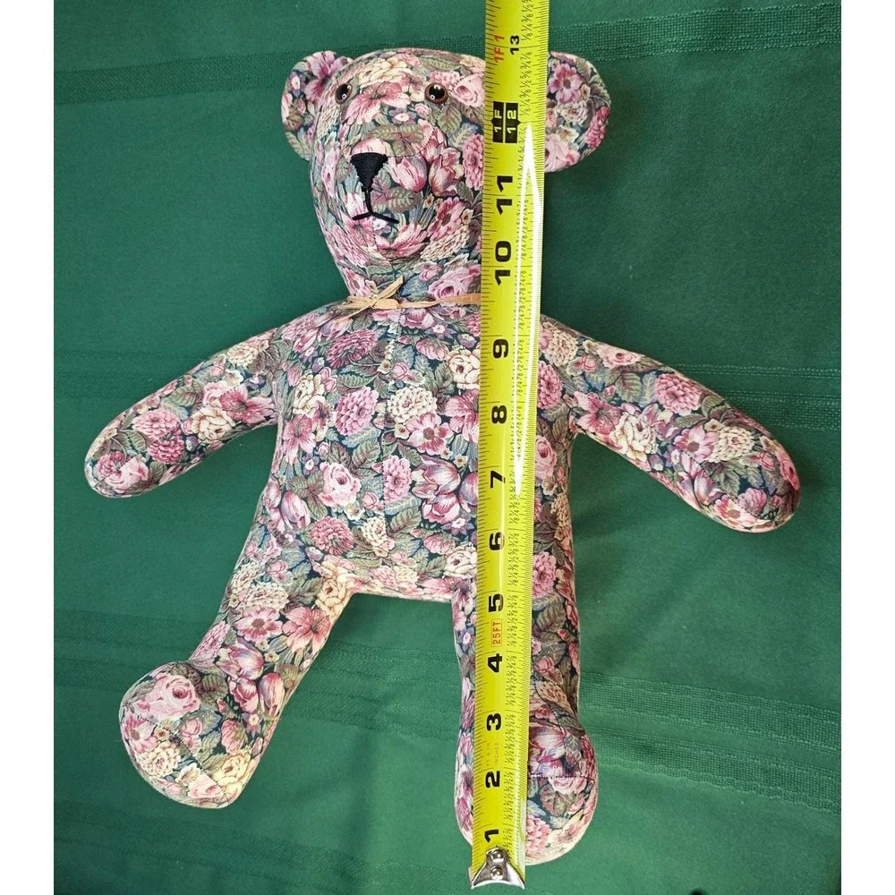 Floral Teddy‎ Bear Plush Stuffed Animal Accent Decor Nursery Baby Shower Gift